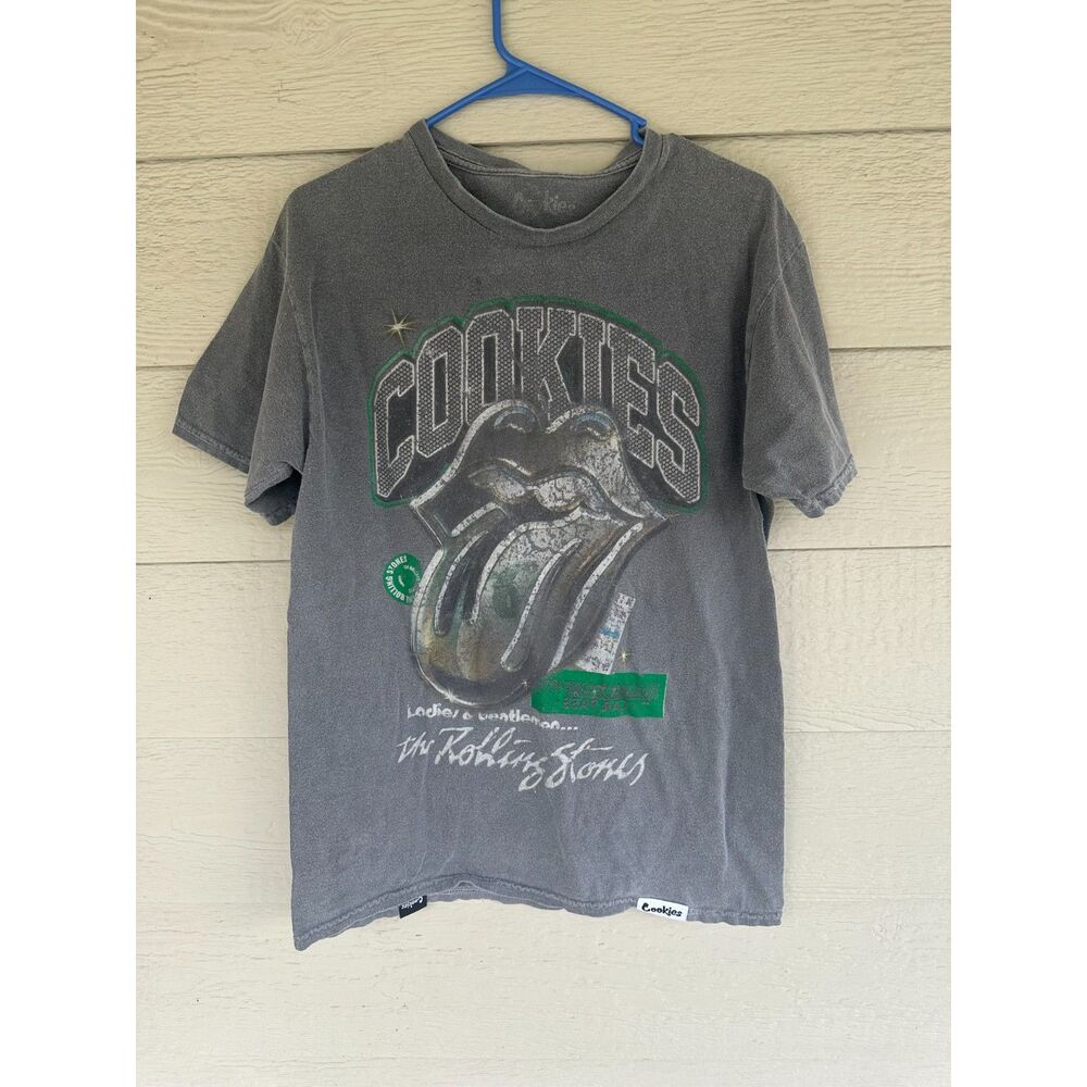 Cookies SF x The Rolling Stones Faded Gray Graphic Band T-Shirt Men's Size M